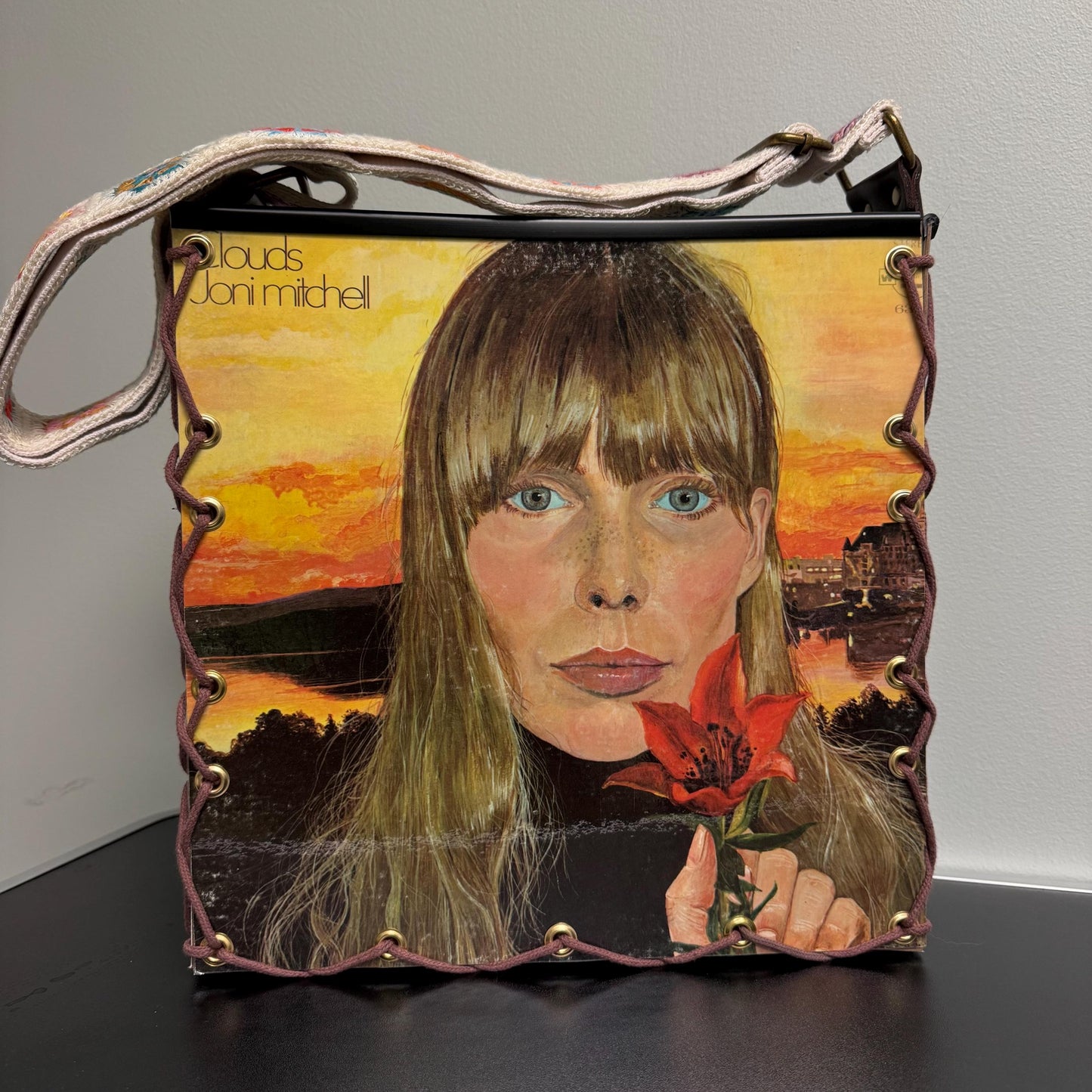 Joni Mitchell “Clouds“ Record Album Cover Tote Bag